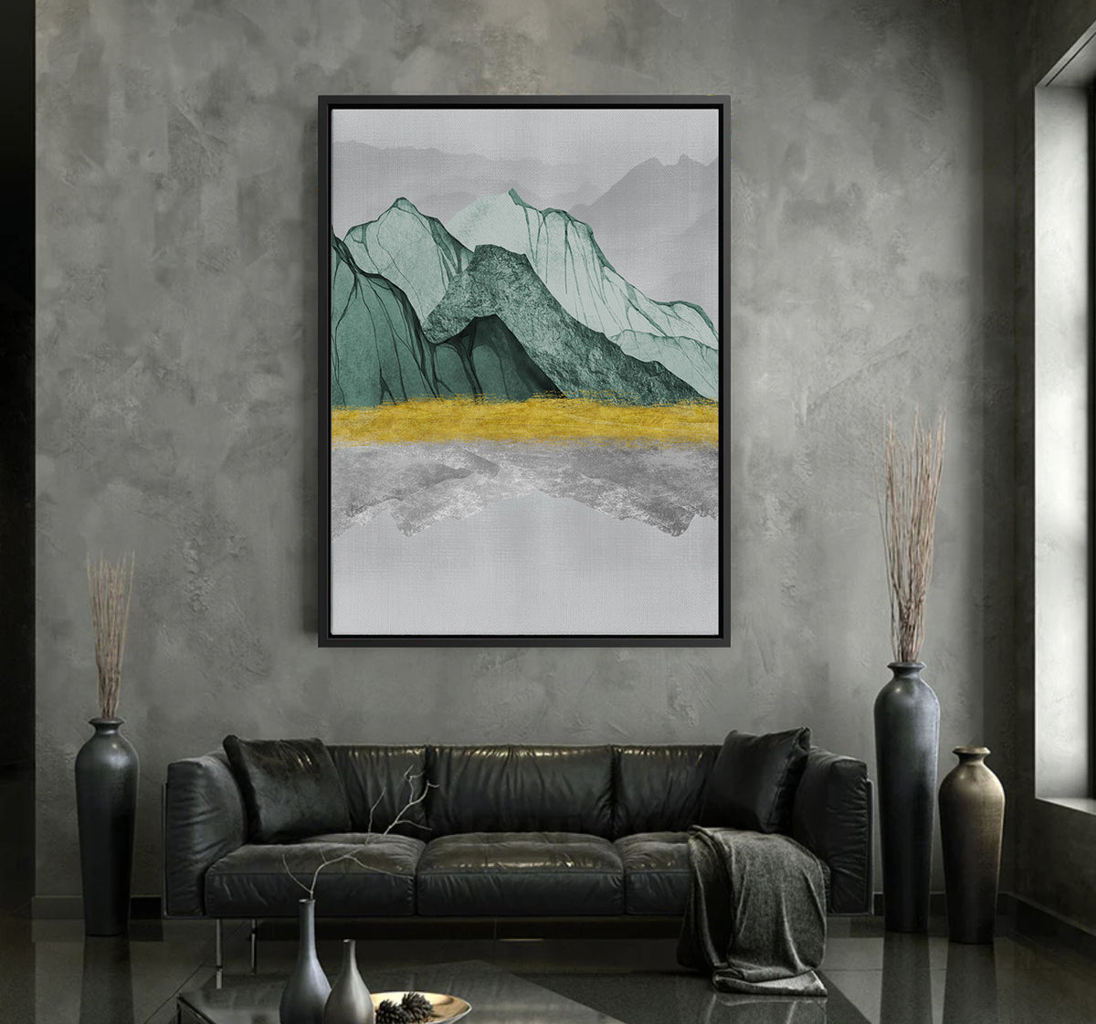 Emerald Horizons - canvas - Jasmineart.ae