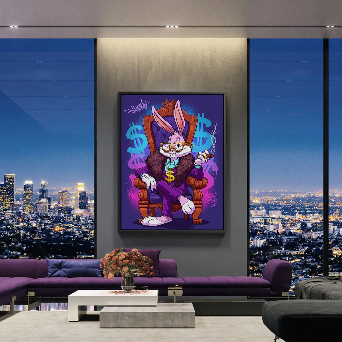Boss Bunny - Canvas - Jasmineart.ae