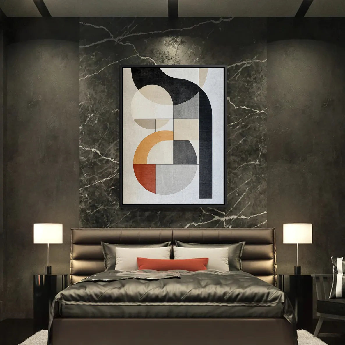 Structured Harmony - canvas - Jasmineart.ae