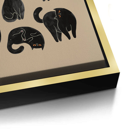 Cats in Poses - Canvas