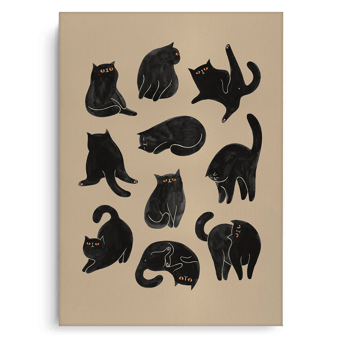 2Cats in Poses - Canvas