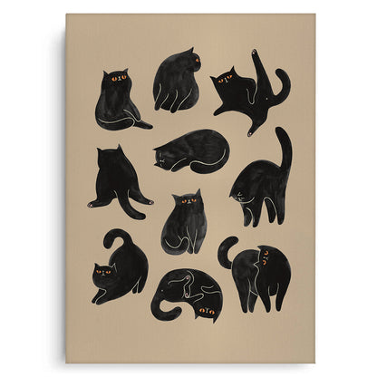 Cats in Poses - Canvas