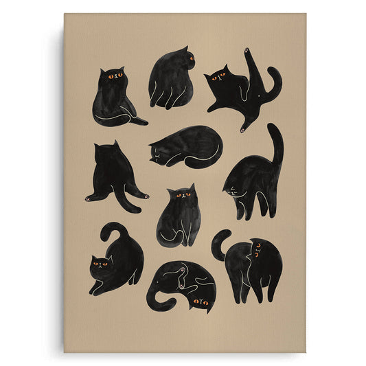 Cats in Poses - Canvas