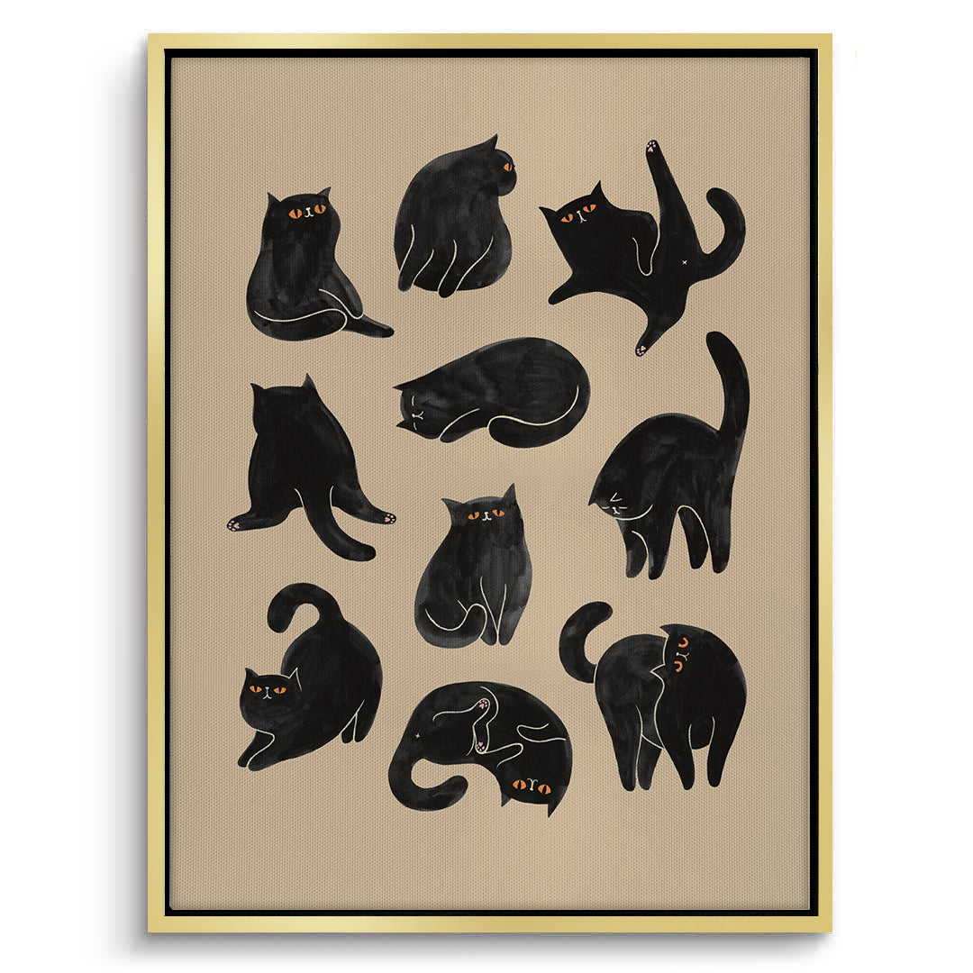 2Cats in Poses - Canvas