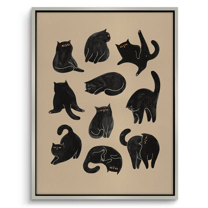 Cats in Poses - Canvas