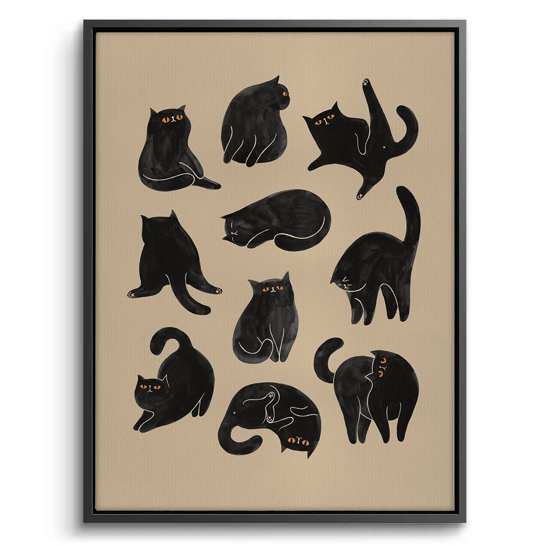 2Cats in Poses - Canvas