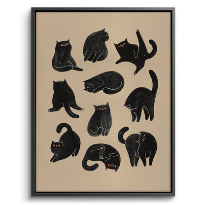 Cats in Poses - Canvas
