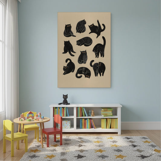 Cats in Poses - Canvas