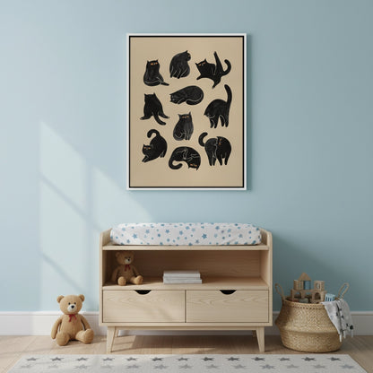 Cats in Poses - Canvas