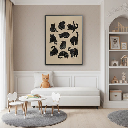 Cats in Poses - Canvas