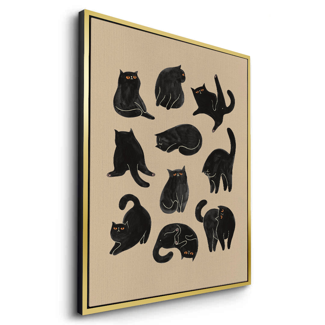 2Cats in Poses - Canvas