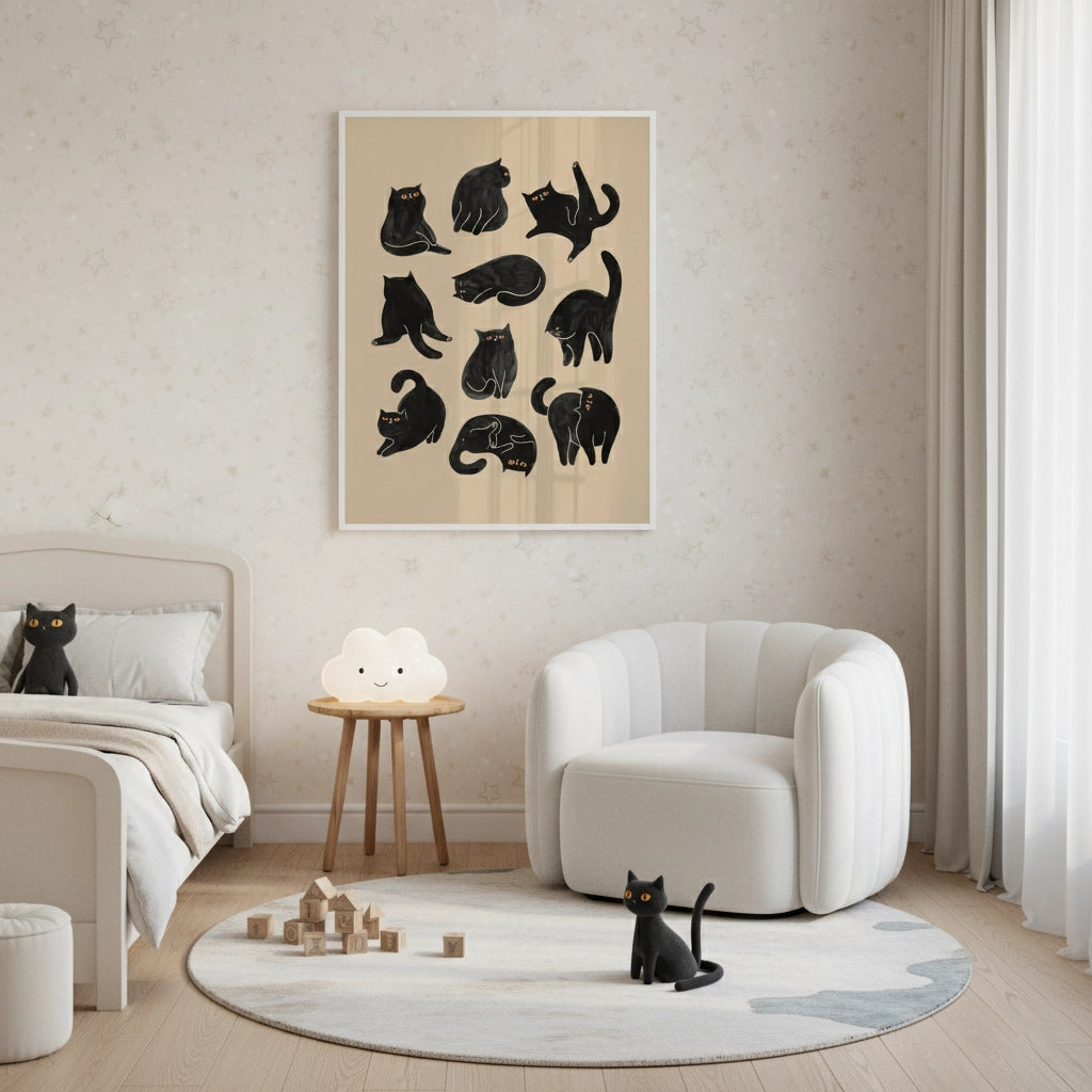 Cats in Poses - Fine Art - Jasmineart.ae