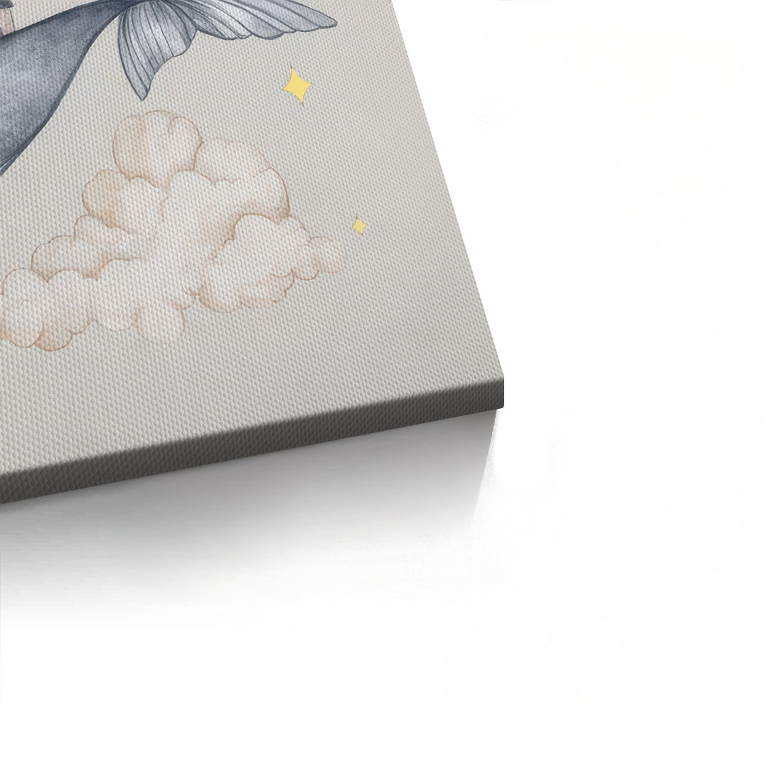 2Celestial Whale Carrying Lighthouse - Canvas