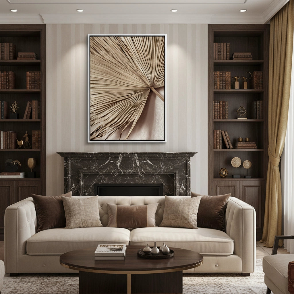 2Champagne Tropical Leaf - Canvas