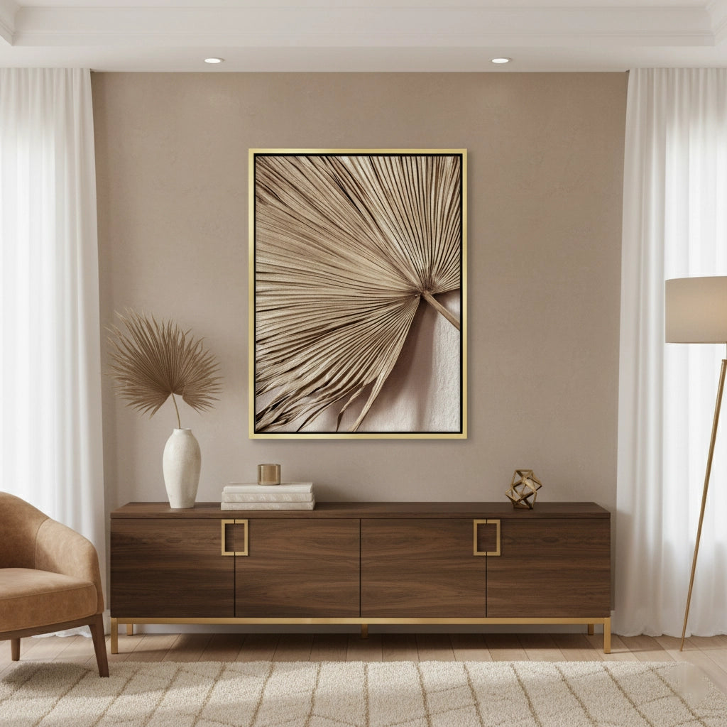 2Champagne Tropical Leaf - Canvas