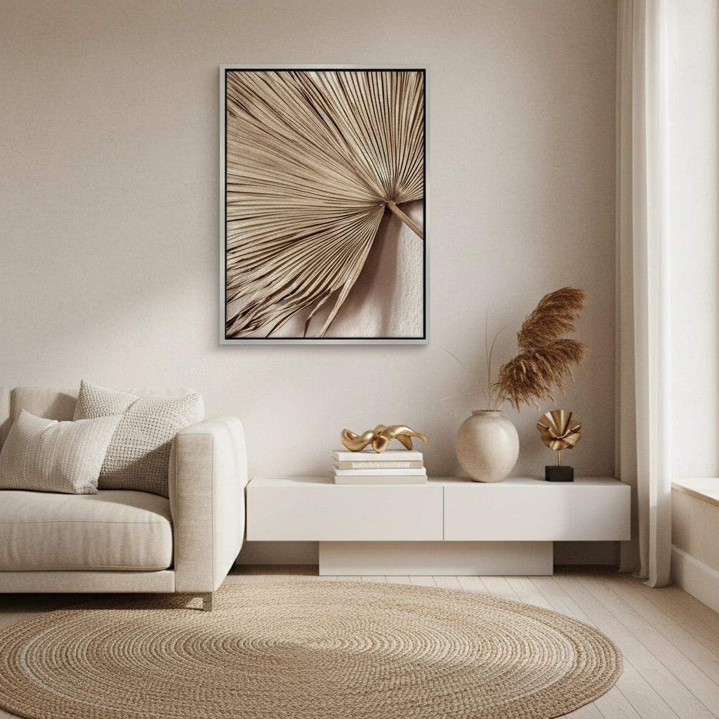 2Champagne Tropical Leaf - Canvas