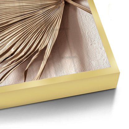 Champagne Tropical Leaf - Fine Art