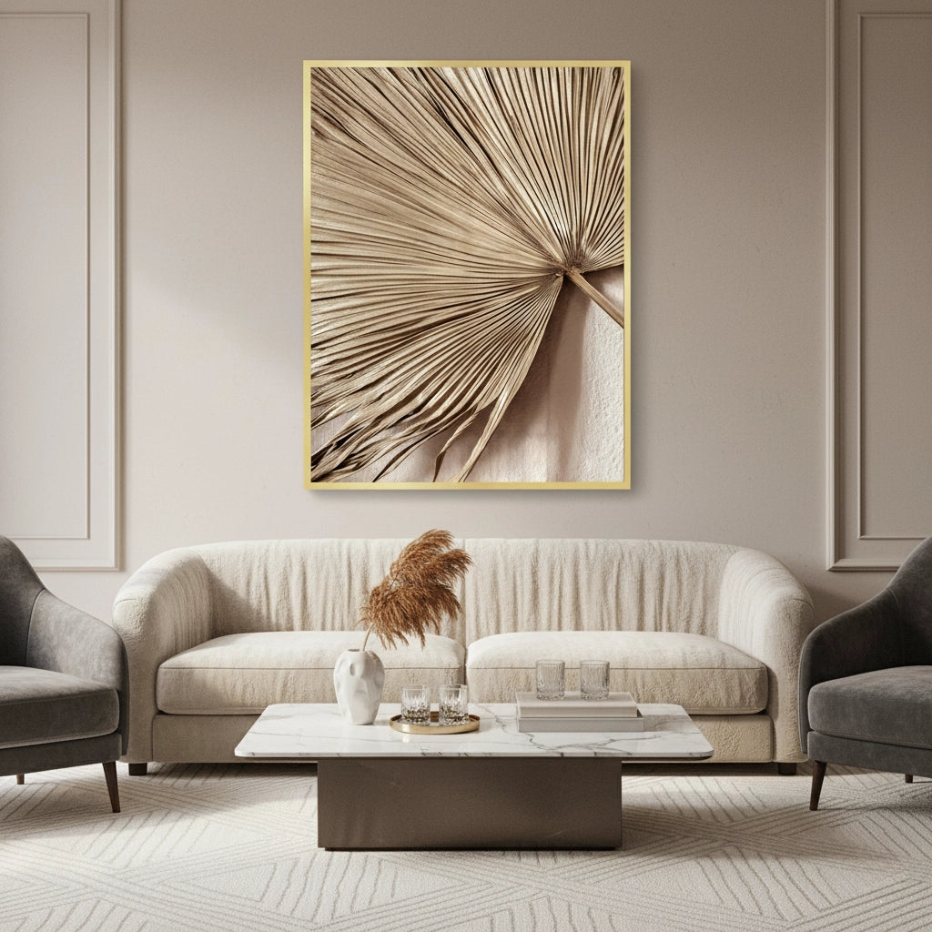 2Champagne Tropical Leaf - Fine Art