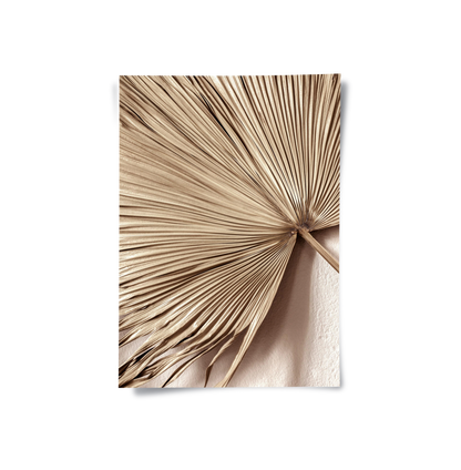 Champagne Tropical Leaf - Poster