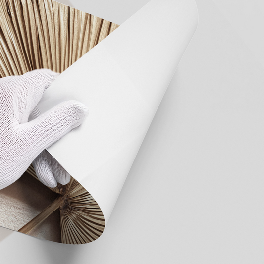 Champagne Tropical Leaf - Poster