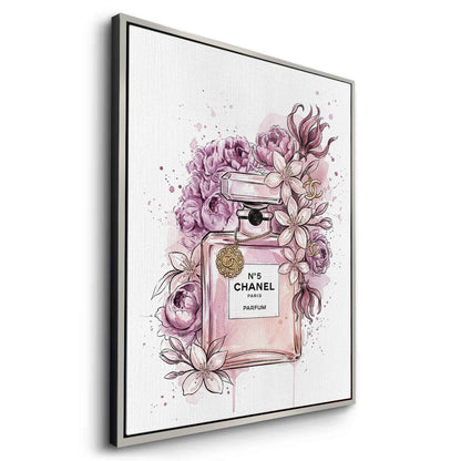 Chanel No 5 Perfume Bottle Floral - Canvas