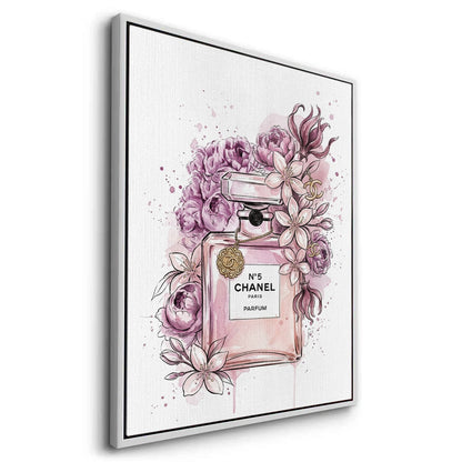 Chanel No 5 Perfume Bottle Floral - Canvas