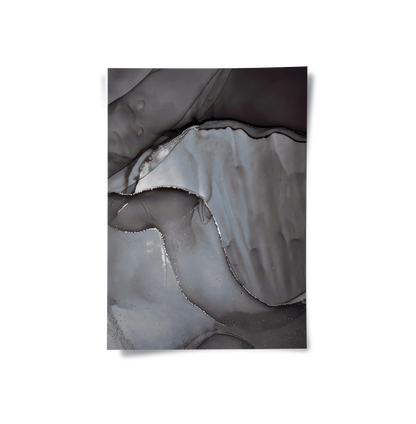 Charcoal Fluid Set of 2 - Poster