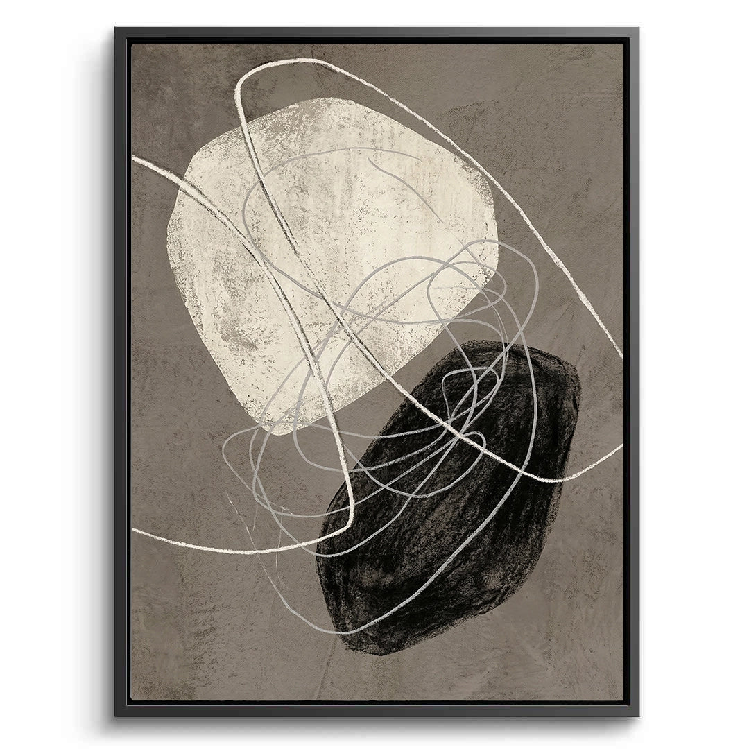 2Charcoal and Cream Scribble #LIN-FLW-AB
