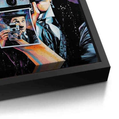 Charlie Chaplin Cosmic Pop Art - Canvas