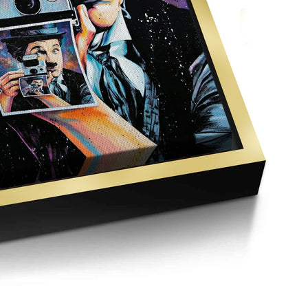 Charlie Chaplin Cosmic Pop Art - Canvas