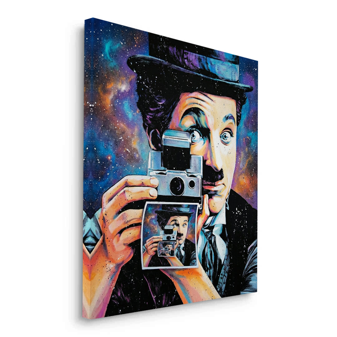2Charlie Chaplin Cosmic Pop Art - Canvas