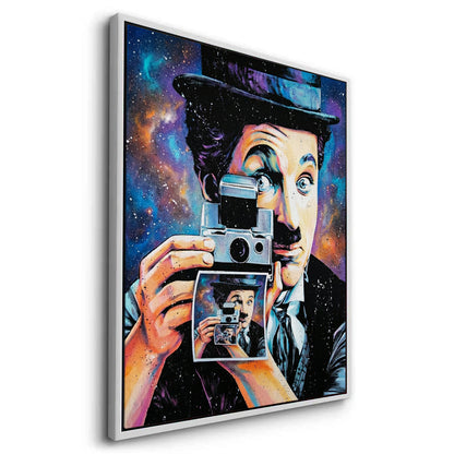 Charlie Chaplin Cosmic Pop Art - Canvas