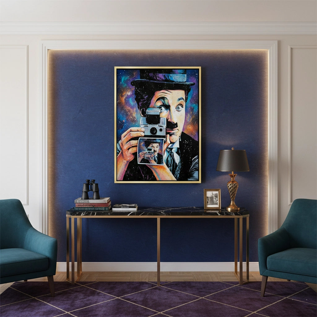 2Charlie Chaplin Cosmic Pop Art - Canvas