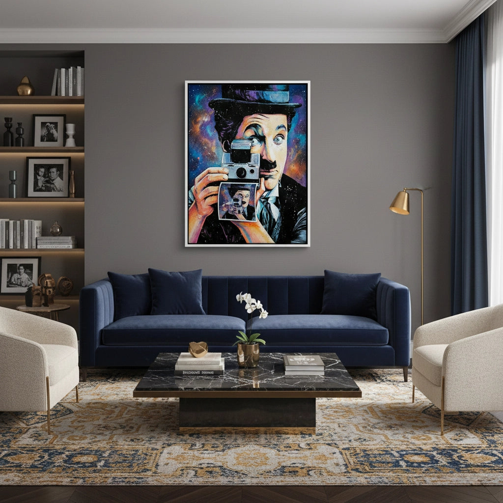 2Charlie Chaplin Cosmic Pop Art - Canvas