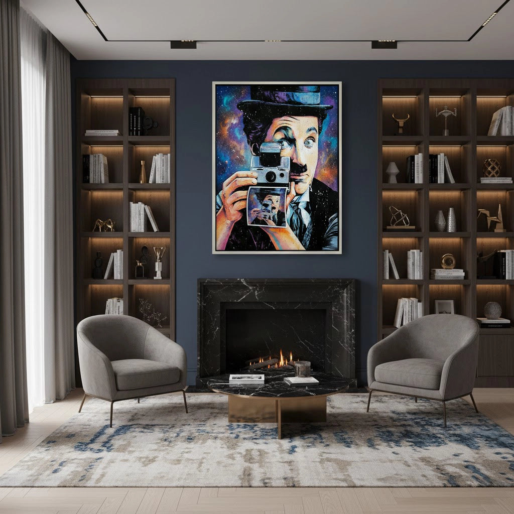 2Charlie Chaplin Cosmic Pop Art - Canvas