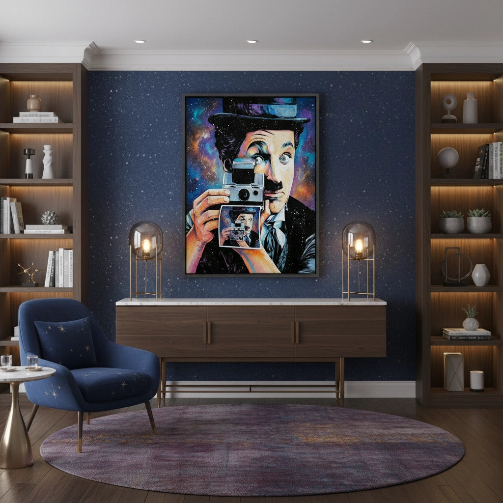 2Charlie Chaplin Cosmic Pop Art - Canvas