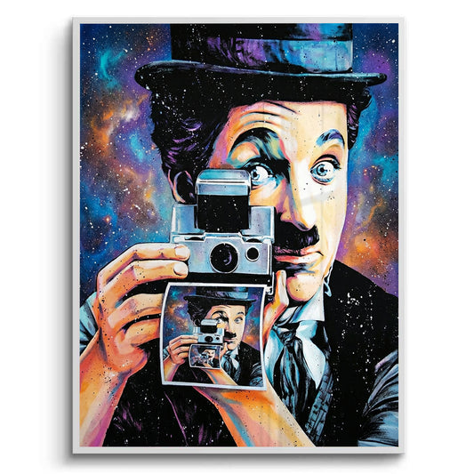 Charlie Chaplin Cosmic Pop Art - Fine Art