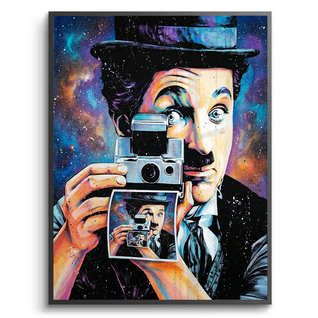 2Charlie Chaplin Cosmic Pop Art - Fine Art