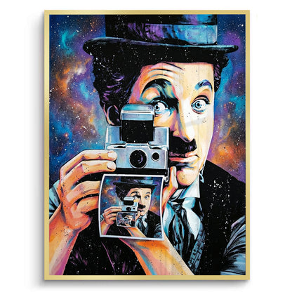 Charlie Chaplin Cosmic Pop Art - Fine Art