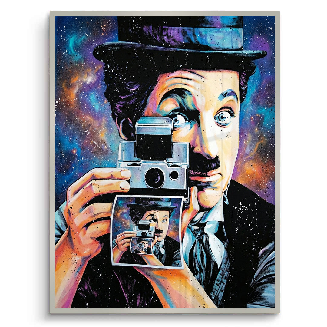 2Charlie Chaplin Cosmic Pop Art - Fine Art