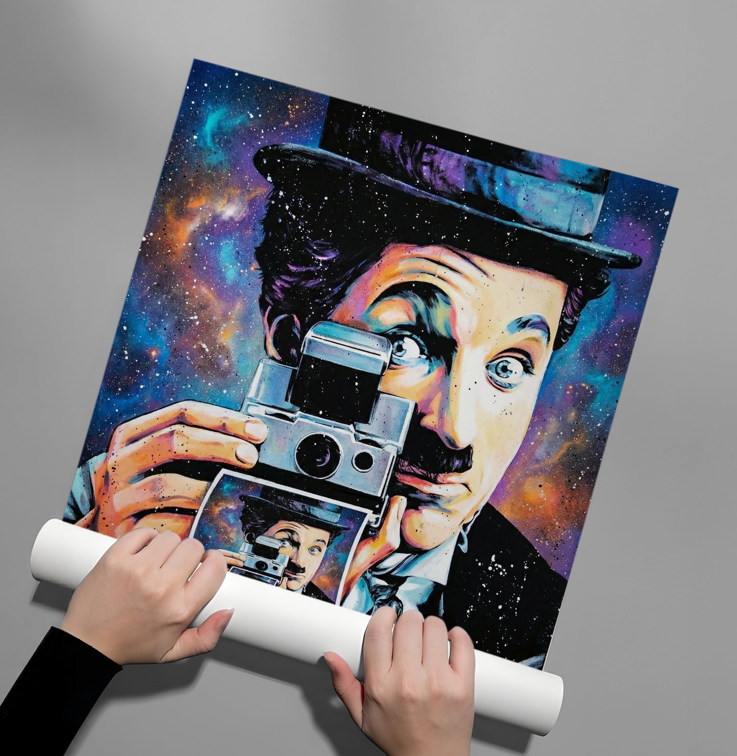 2Charlie Chaplin Cosmic Pop Art - Poster
