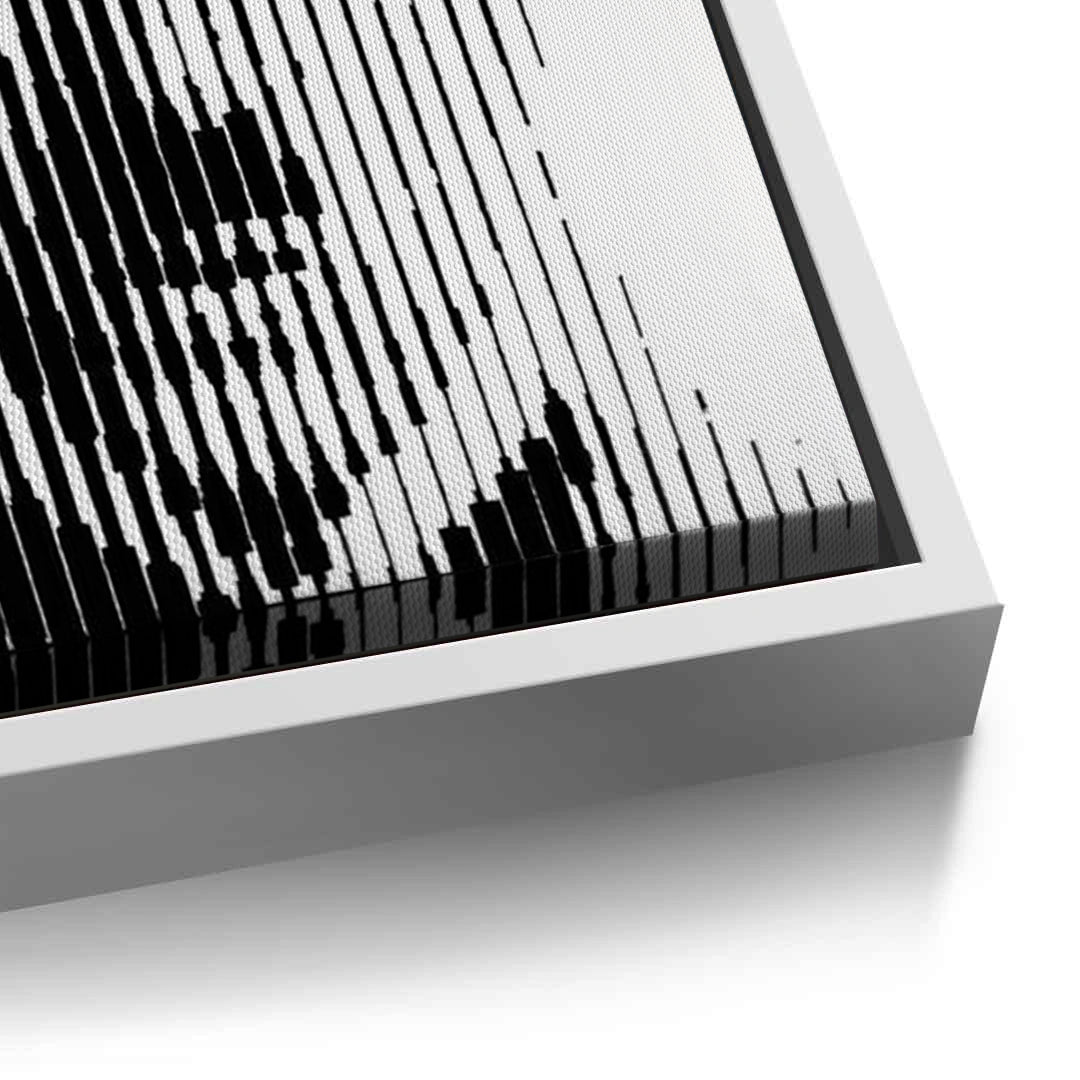 2Charlie Chaplin Glitch Art - Canvas