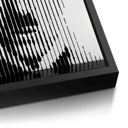 Charlie Chaplin Glitch Art - Canvas
