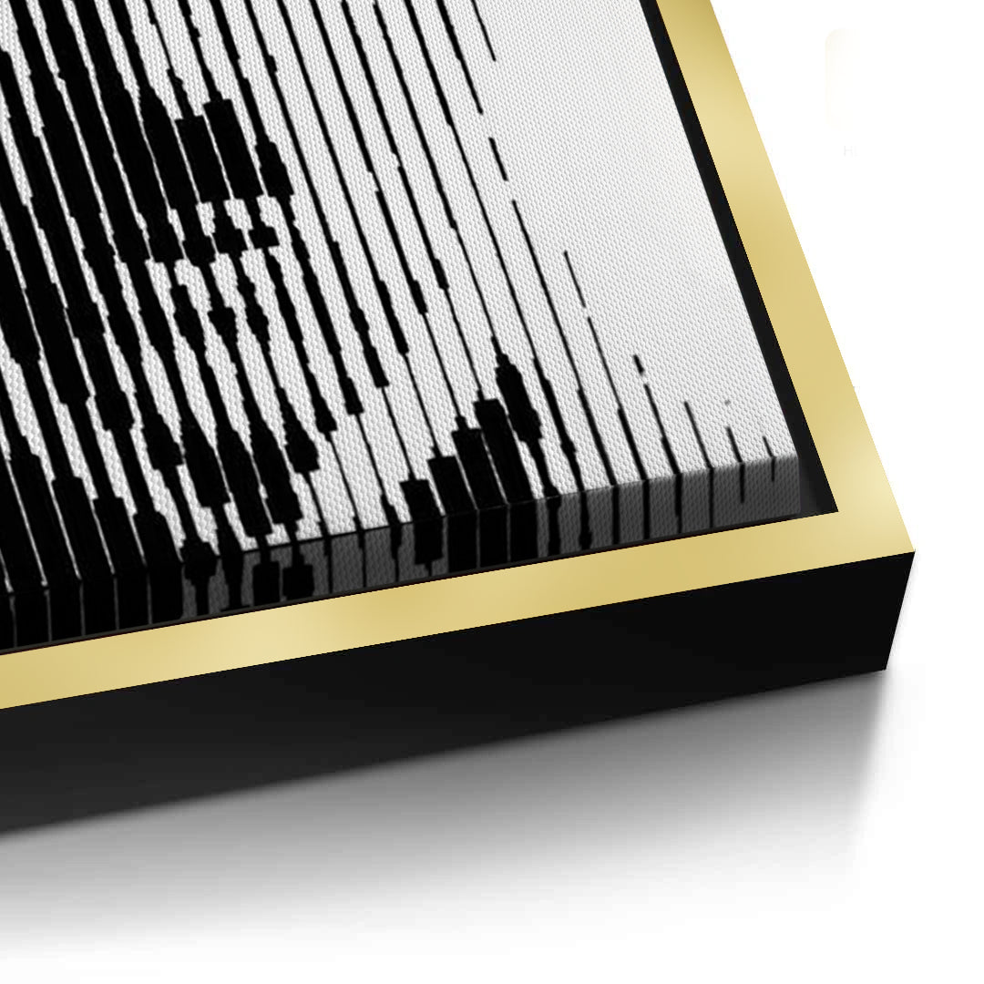 2Charlie Chaplin Glitch Art - Canvas