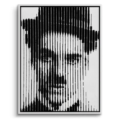 Charlie Chaplin Glitch Art - Canvas