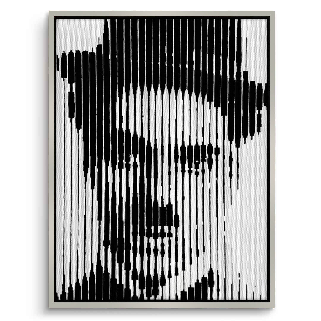 2Charlie Chaplin Glitch Art - Canvas