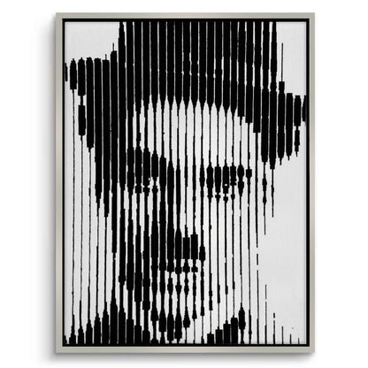 Charlie Chaplin Glitch Art - Canvas