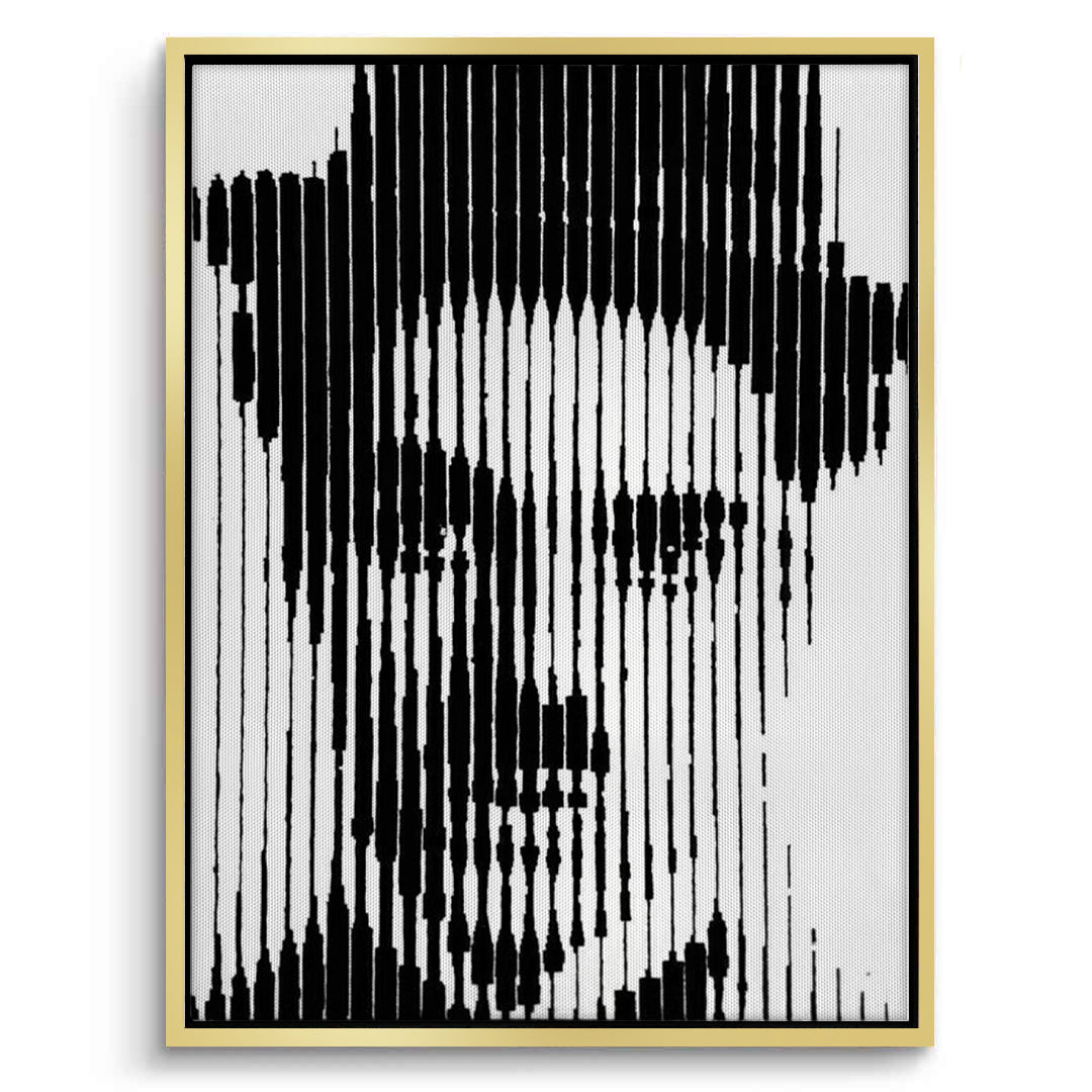 2Charlie Chaplin Glitch Art - Canvas