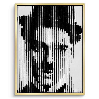 Charlie Chaplin Glitch Art - Canvas
