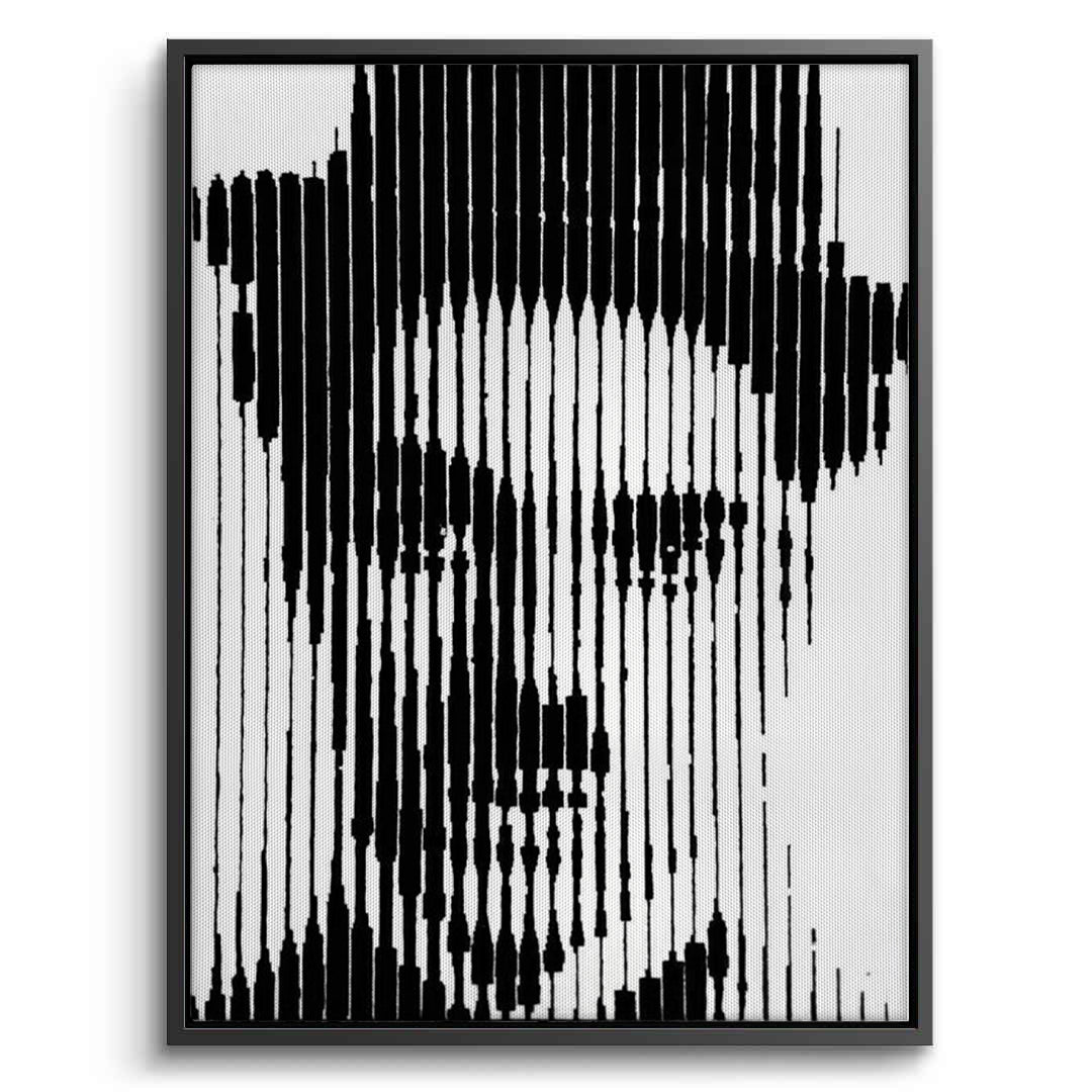 2Charlie Chaplin Glitch Art - Canvas